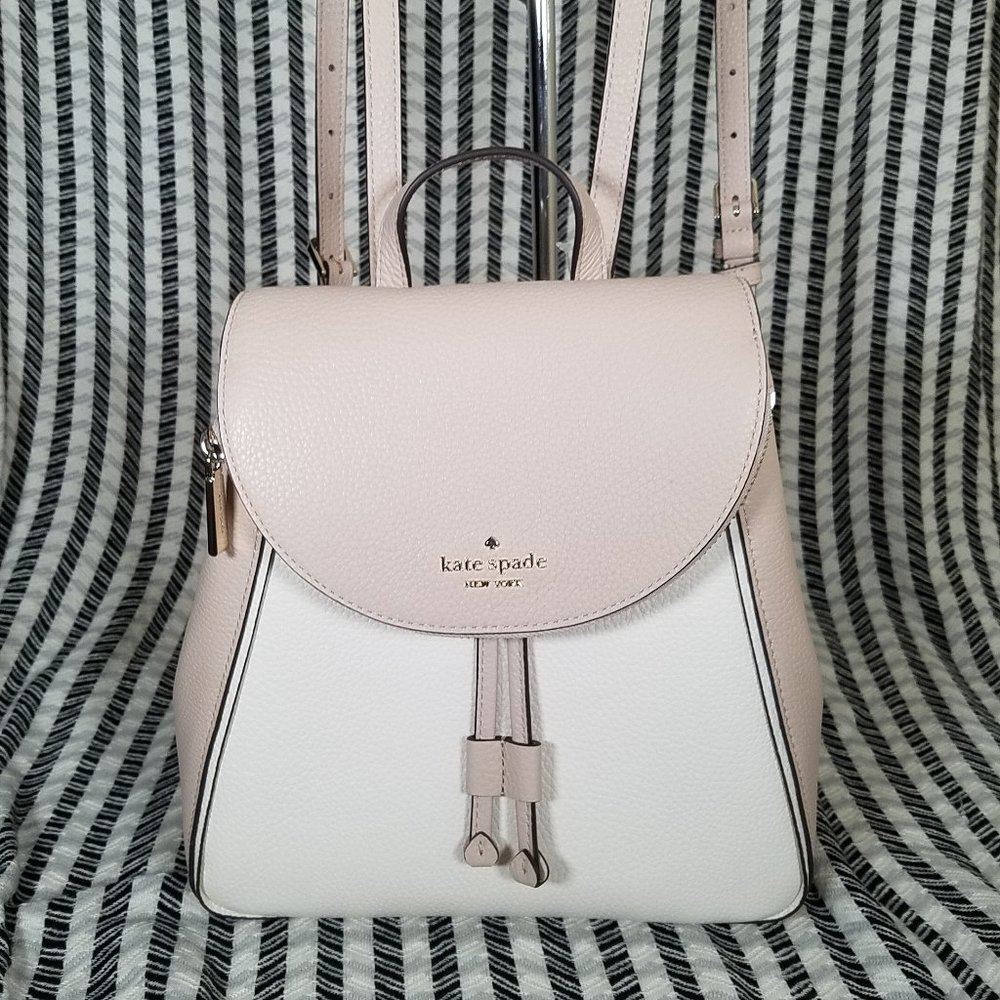 🏝 MAKE AN OFFER  Kate Spade Leila Warm Beige White Backpack Medium